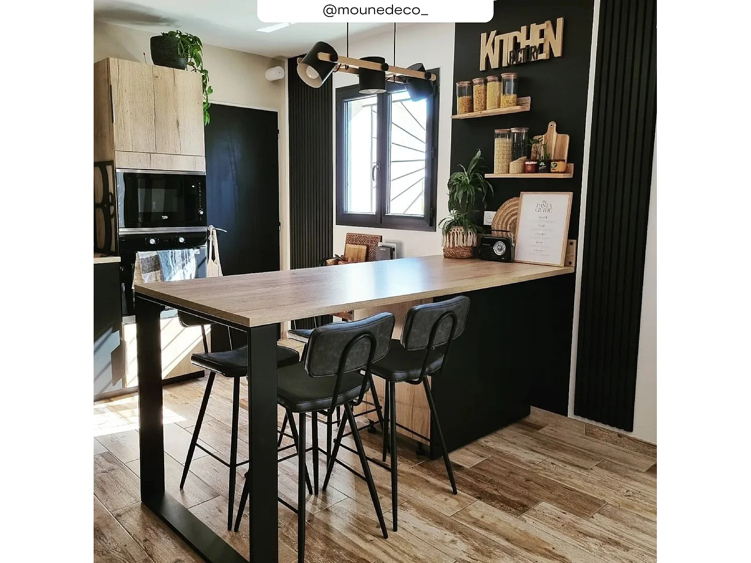 Set de 2 taburetes para isla de cocina de sintético gris/negro 66 cm - Texas