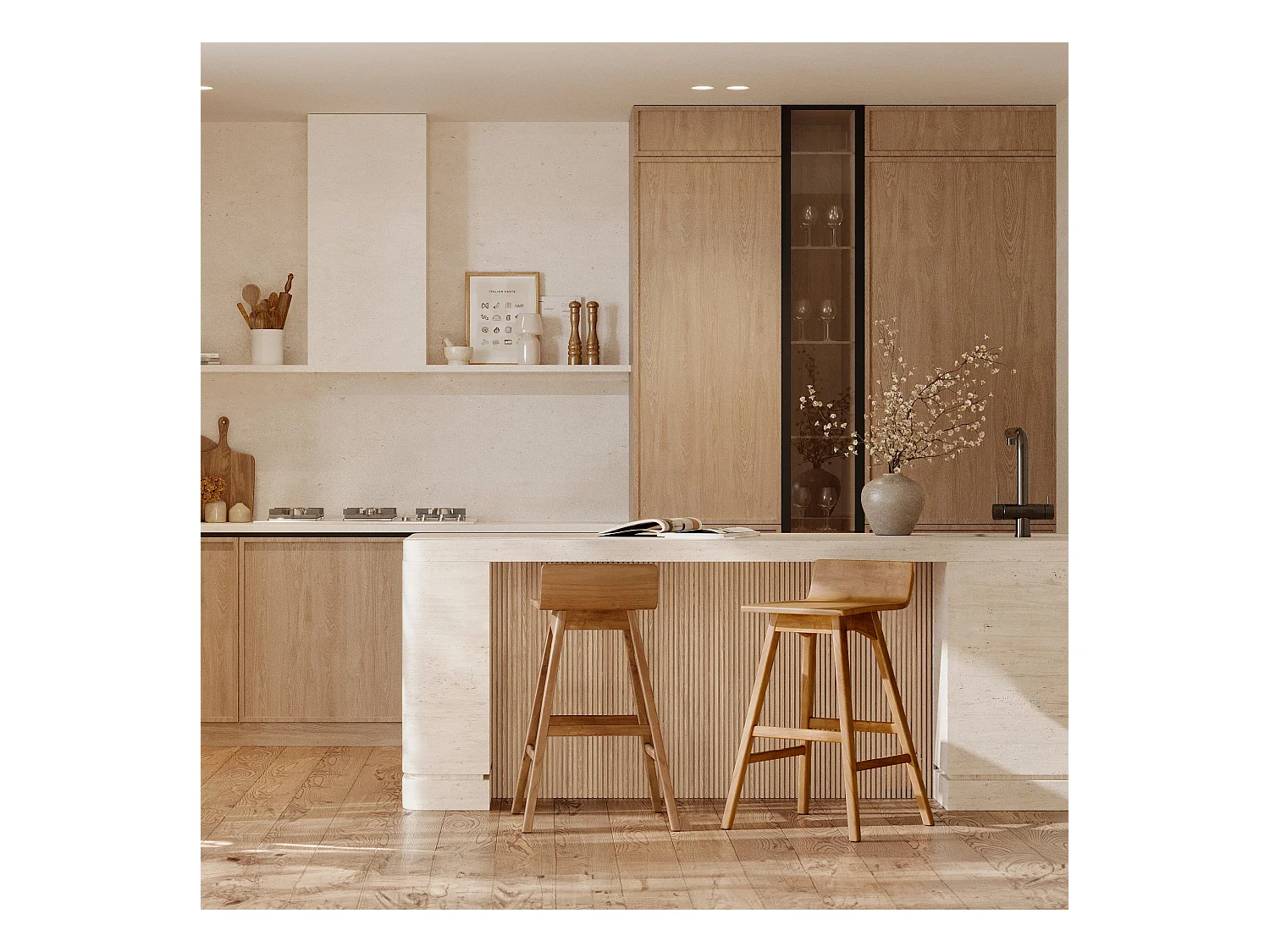 Chaise de bar en bois de teck 72,5 cm - Greta