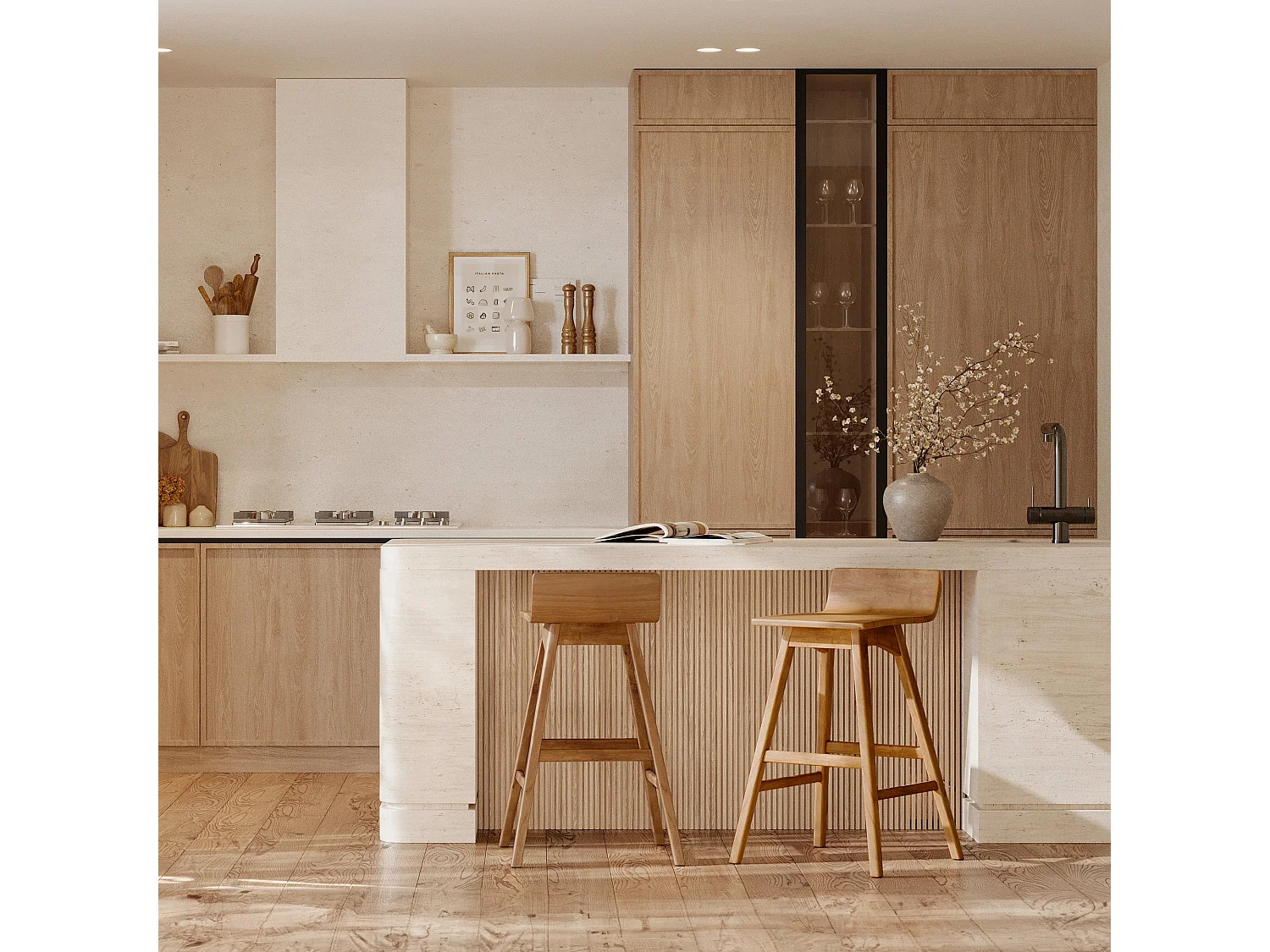 Chaise de bar en bois de teck 72,5 cm - Greta