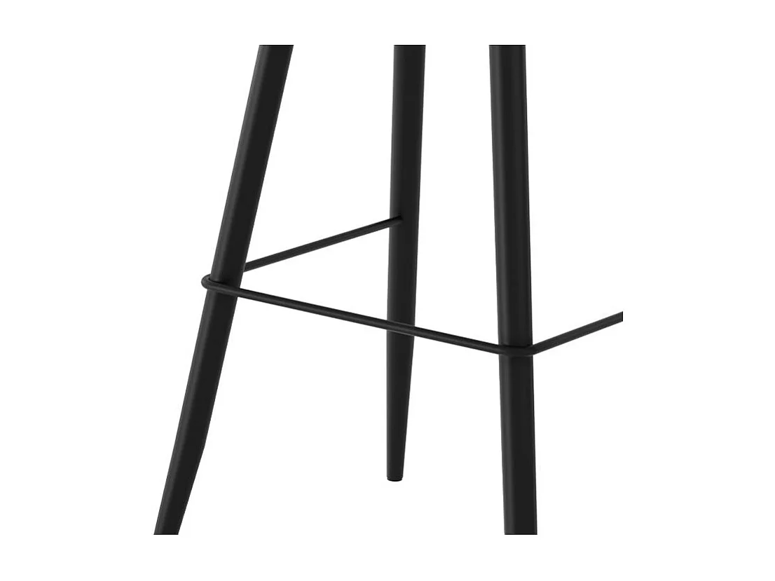 Set di 2 sedie da bar grigio/nero in pelle sintetica 76 cm - Texas