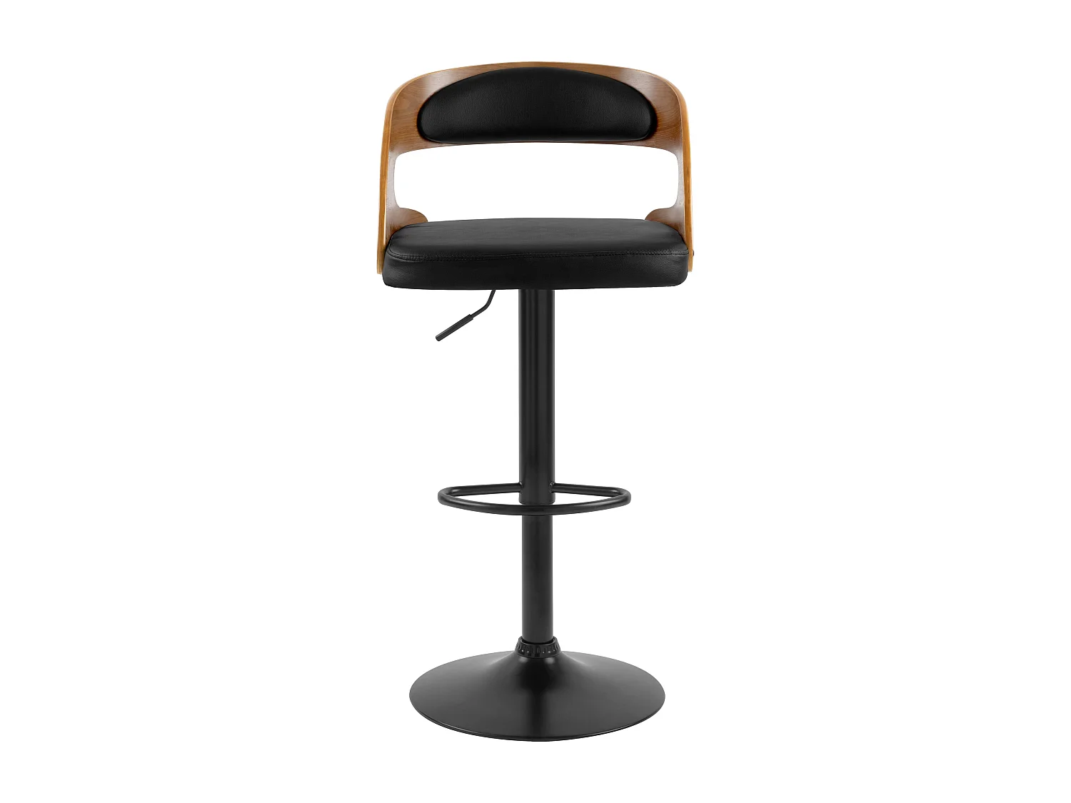 Chaise de bar réglable 62/84 cm en cuir synthétique noir - Louis