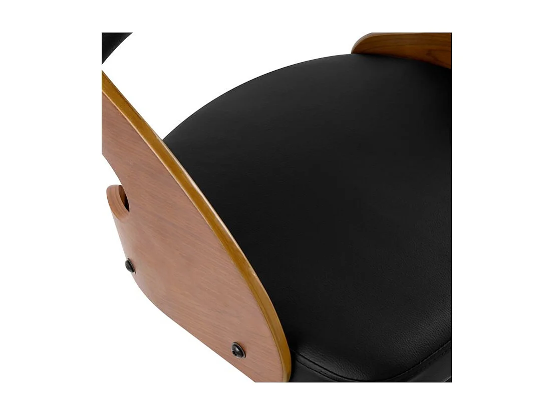 Chaise de bar réglable 62/84 cm en cuir synthétique noir - Louis