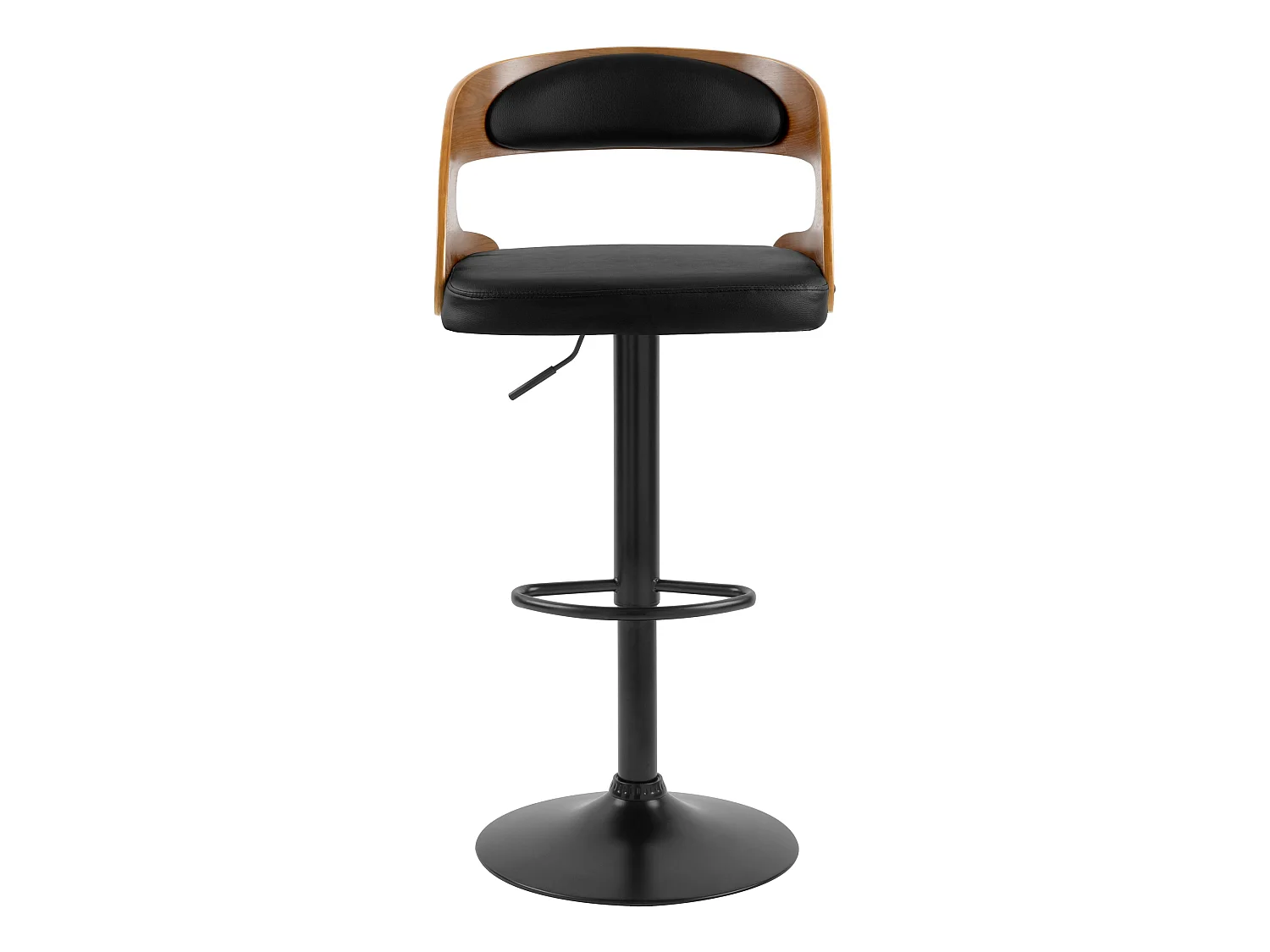 Chaise de bar réglable 62/84 cm en cuir synthétique noir - Louis