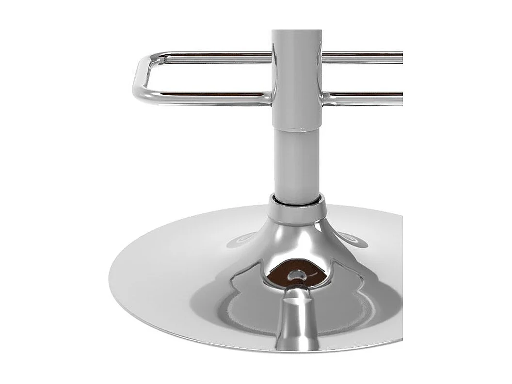 Silla de bar regulable en madera oscura y PU blanco 56/77 cm - Georges