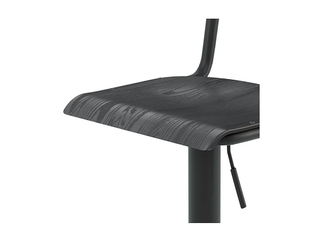 Set de 2 sillas de bar ajustables 60/80 cm en madera negra - Clem