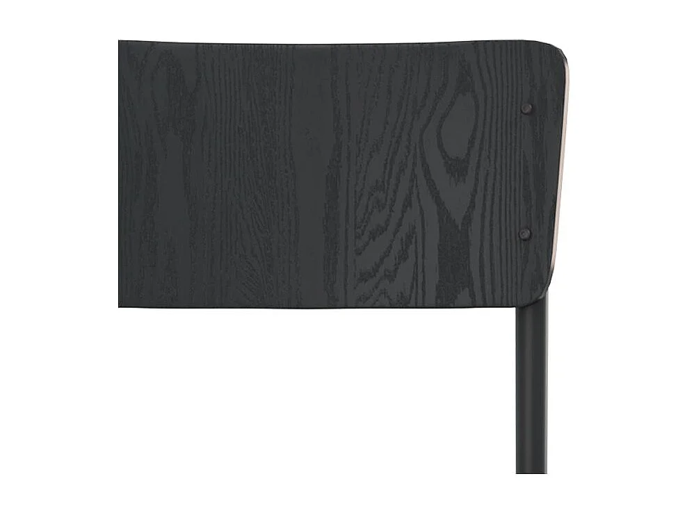 Set di 2 sedie da bar regolabili 60/80 cm in legno nero - Clem