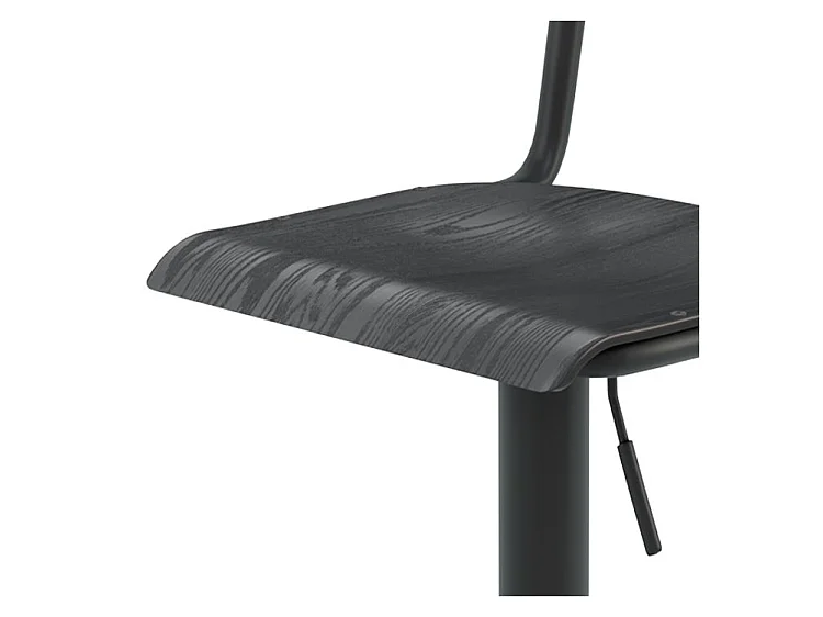 Set di 2 sgabelli da bar regolabili 60/80 cm in legno nero - Clem