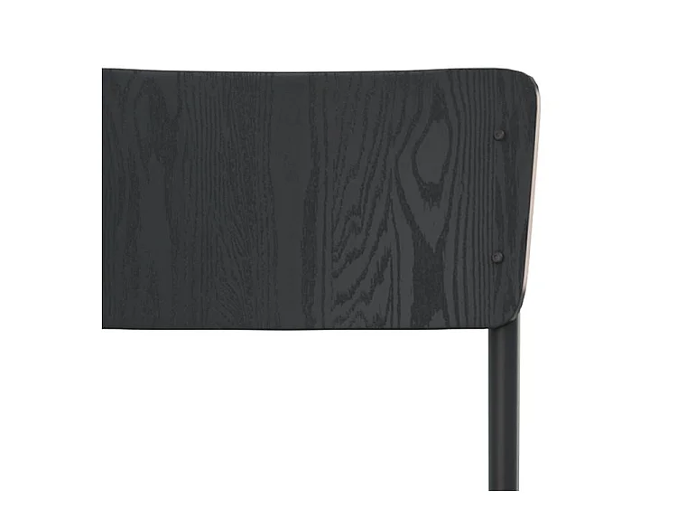 Set di 2 sgabelli da bar regolabili 60/80 cm in legno nero - Clem