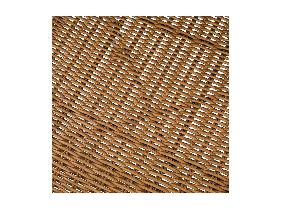 Set di 2 sedie per isola centrale in resina intrecciata marrone 63 cm - Jigani