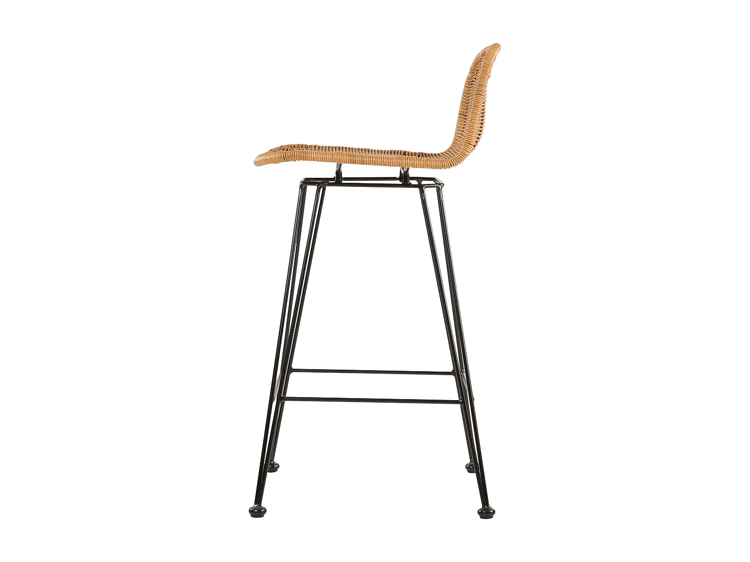 Set de 2 taburetes para isla de cocina en resina tejida marrón 63 cm - Jigani