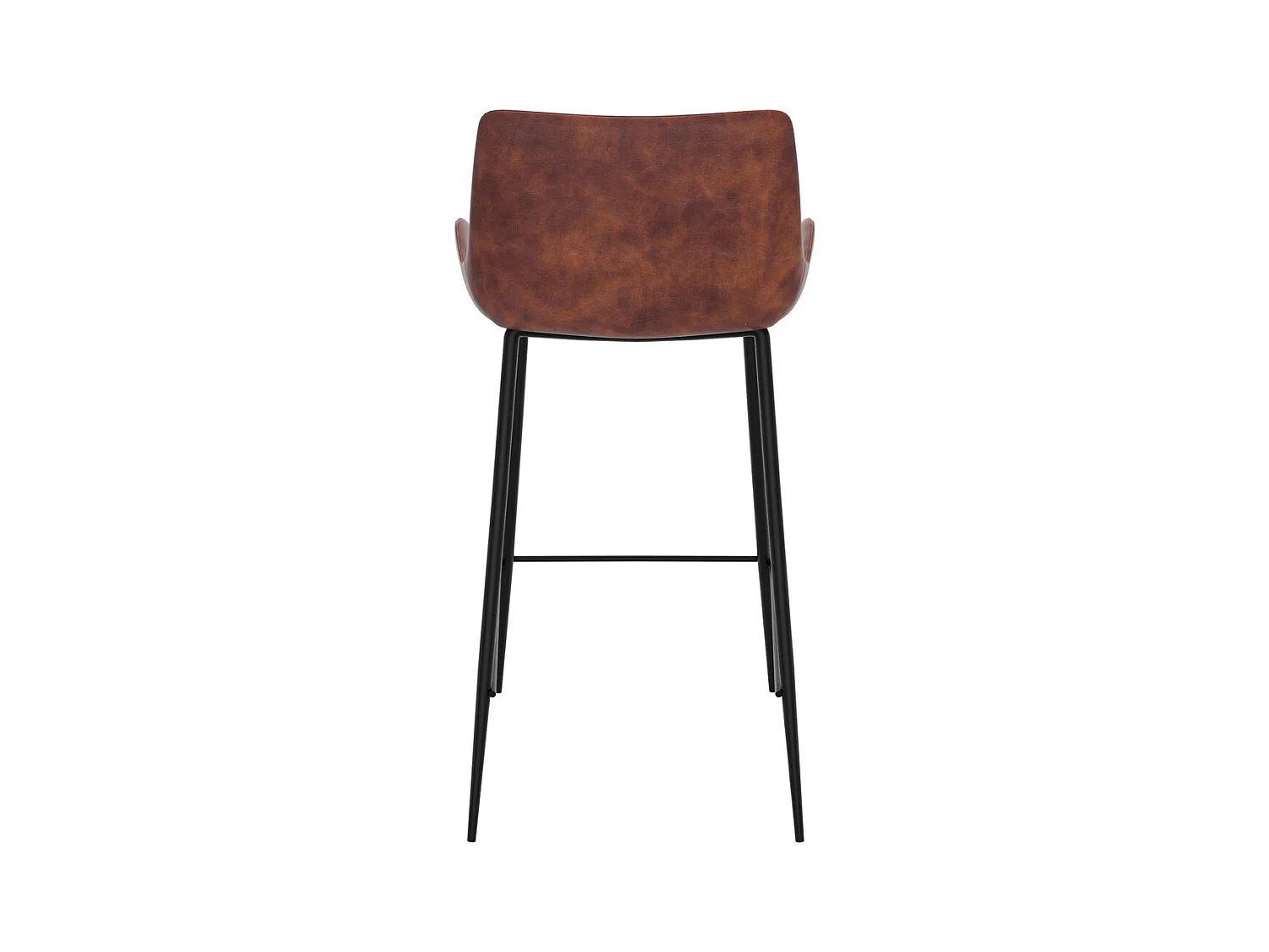 Set di 2 sedie per isola centrale in pelle sintetica marrone 65 cm - Pirata