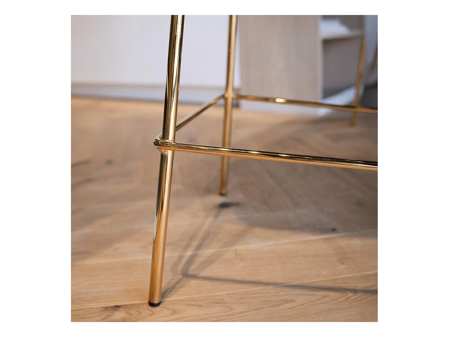 Set de 2 taburetes para isla de cocina en cuero sintético verde 65 cm - Henrik