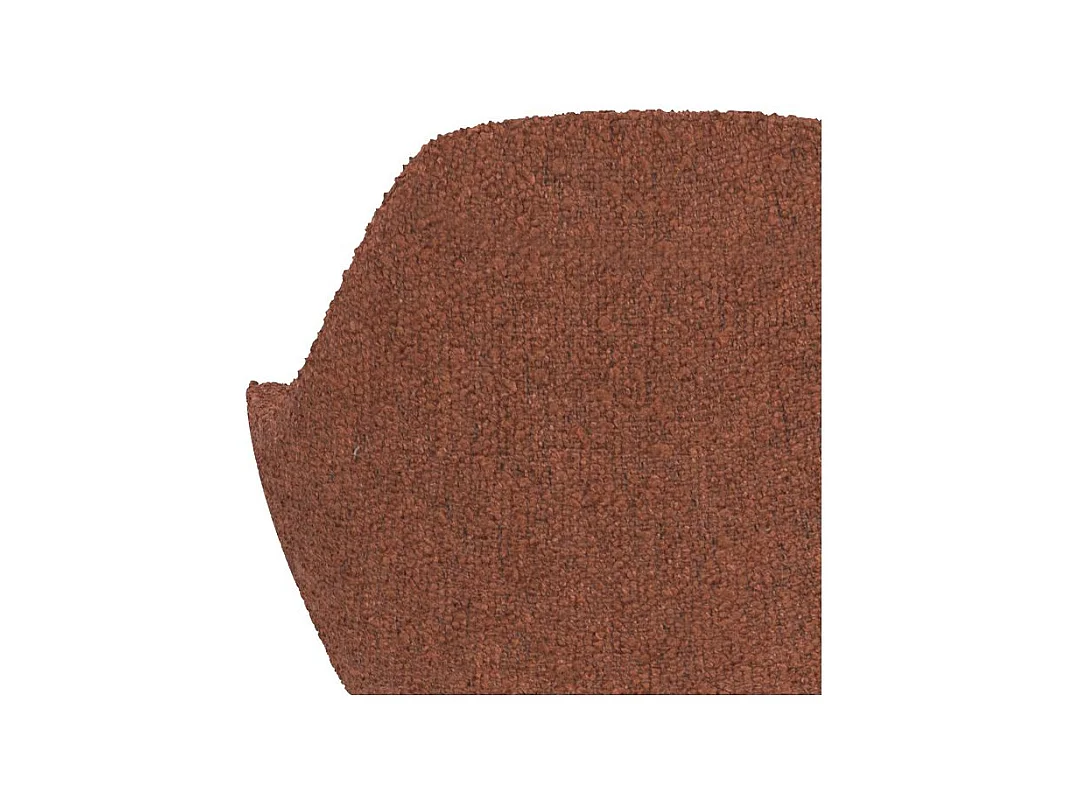 Lot de 2 chaises de bar effet laine bouclette rouge brique 63/83 cm - Adam