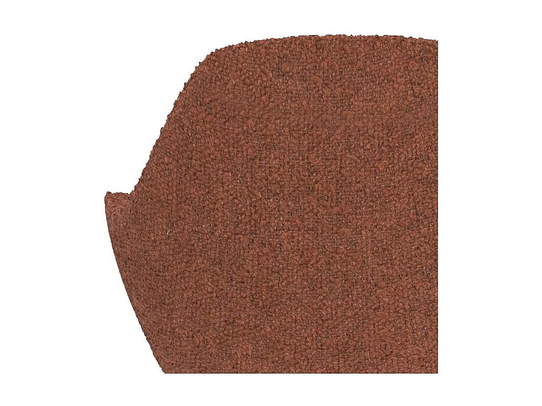 Set di 2 sgabelli da bar effetto lana bouclè rosso mattone 63/83 cm - Adam