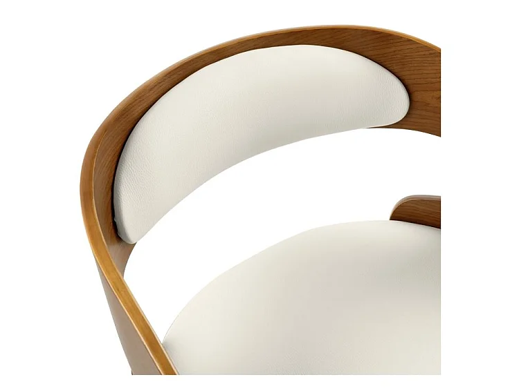 Sgabello regolabile 62/84 cm in pelle sintetica bianca - Louis