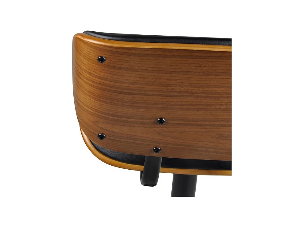 Sedia da bar regolabile 65/86 cm in pelle artificiale nera - Melchior