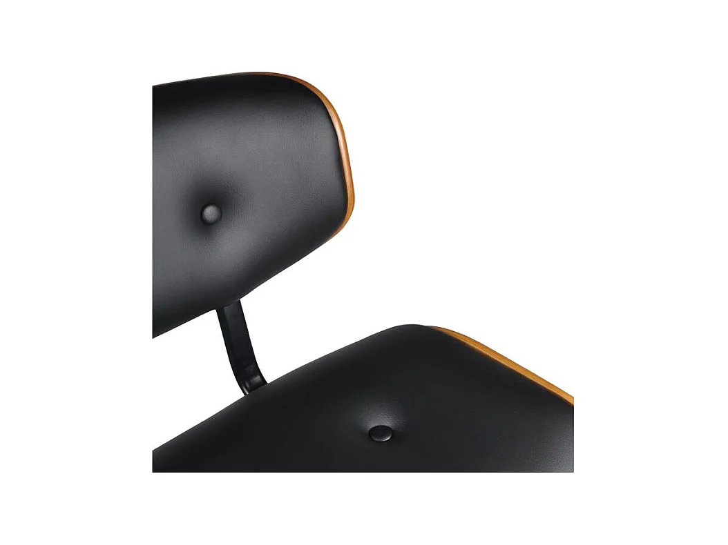 Sedia da bar regolabile 65/86 cm in pelle artificiale nera - Melchior