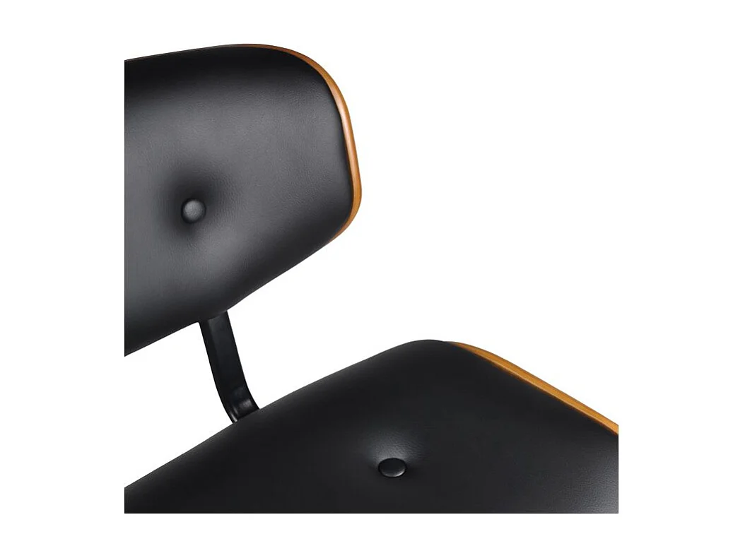 Chaise de bar réglable 65/86 cm en cuir synthétique noir - Melchior