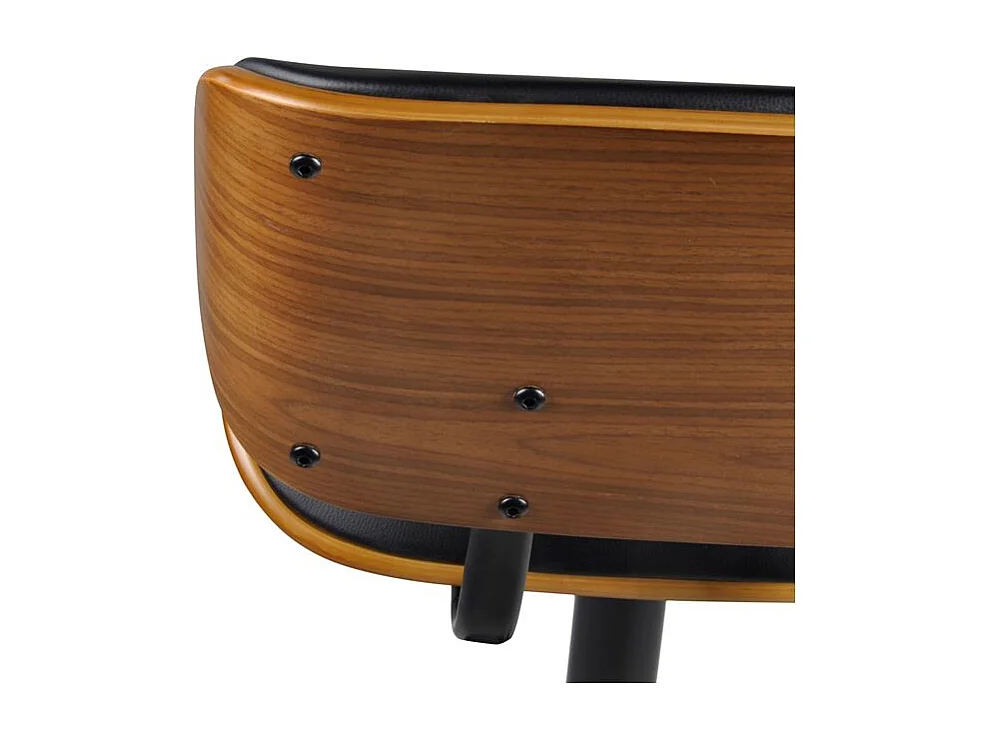 Chaise de bar réglable 65/86 cm en cuir synthétique noir - Melchior