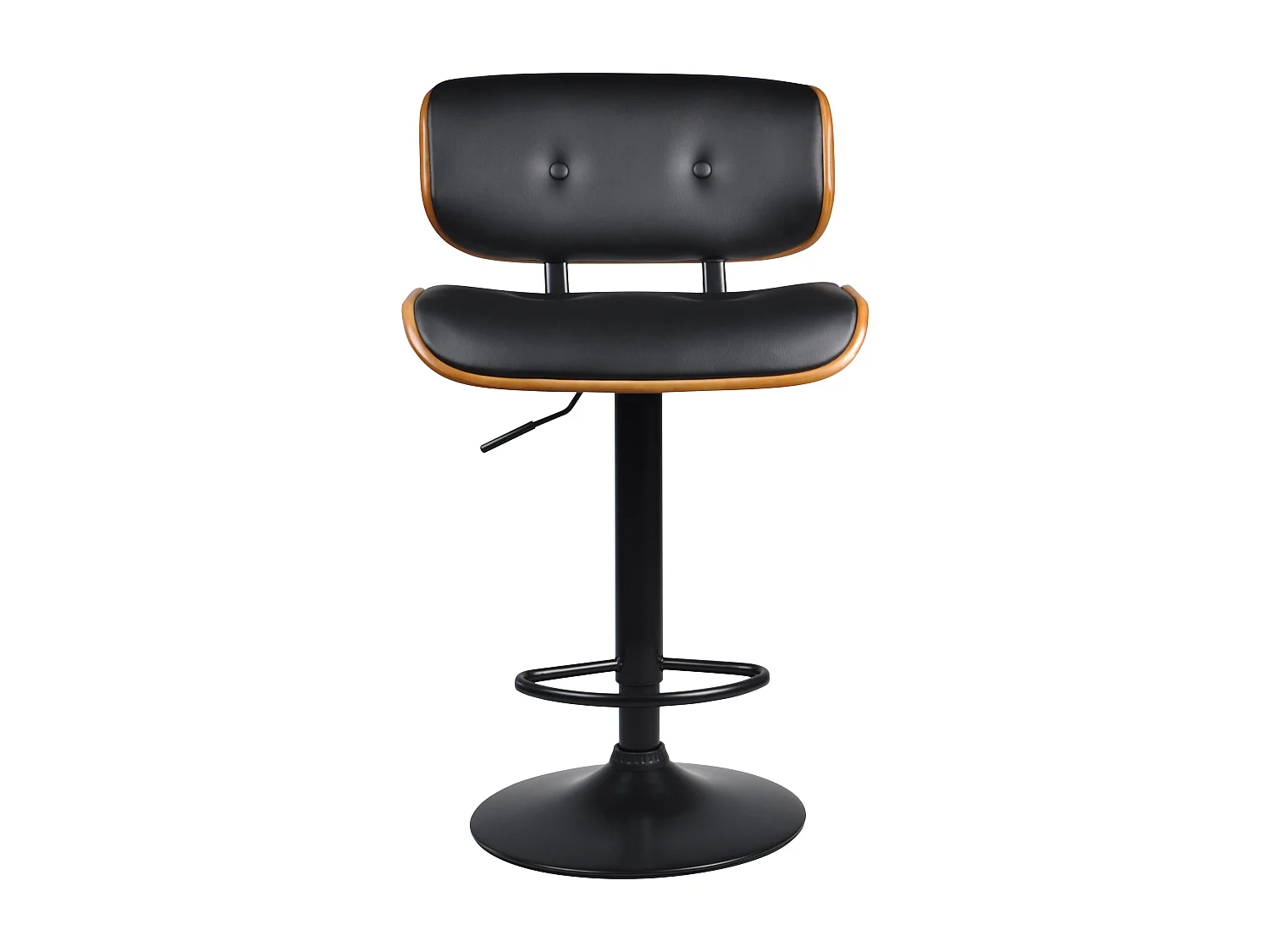 Chaise de bar réglable 65/86 cm en cuir synthétique noir - Melchior