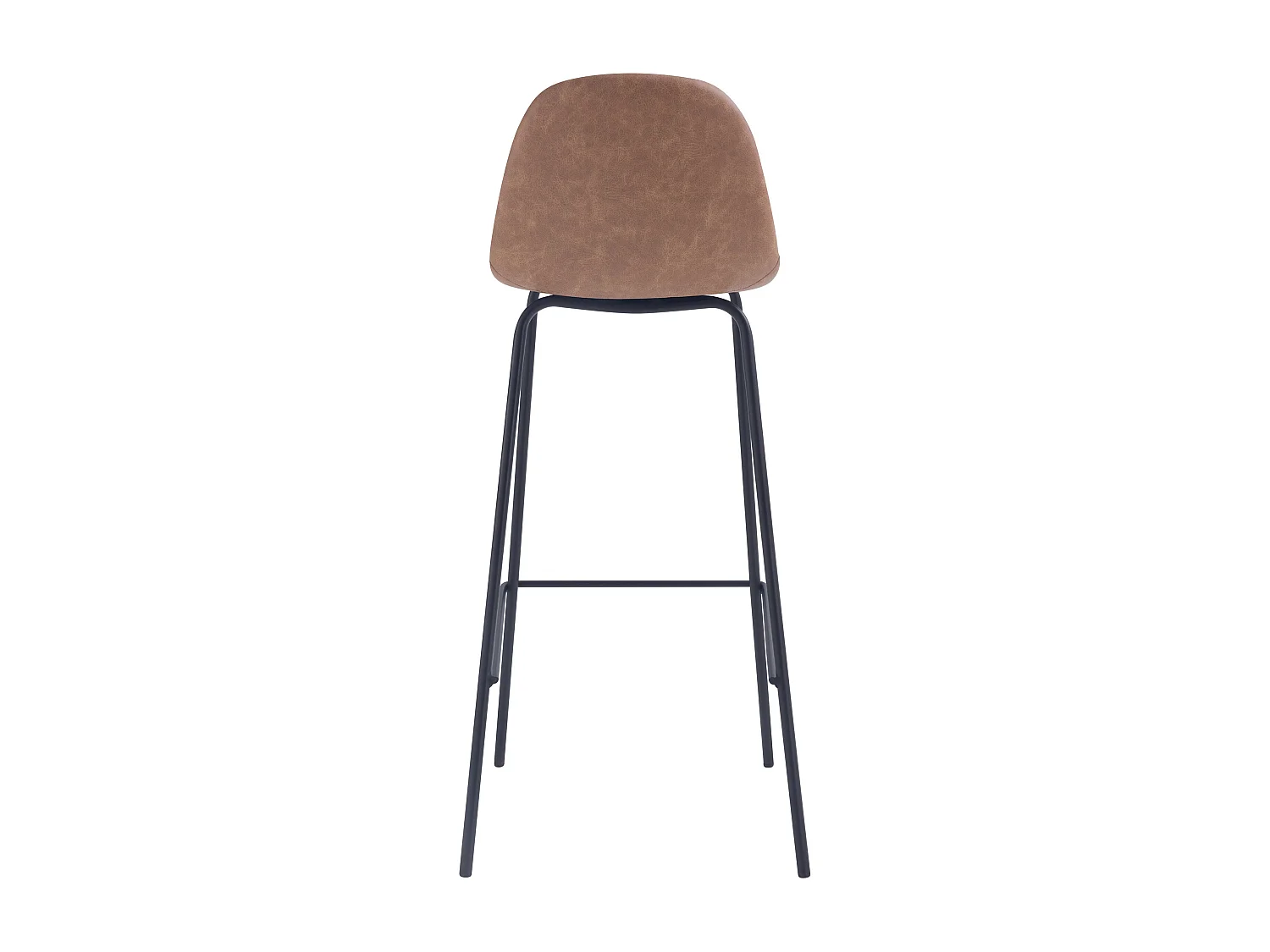 Lot de 2 chaises de bar 75 cm en cuir synthétique taupe - Henrik