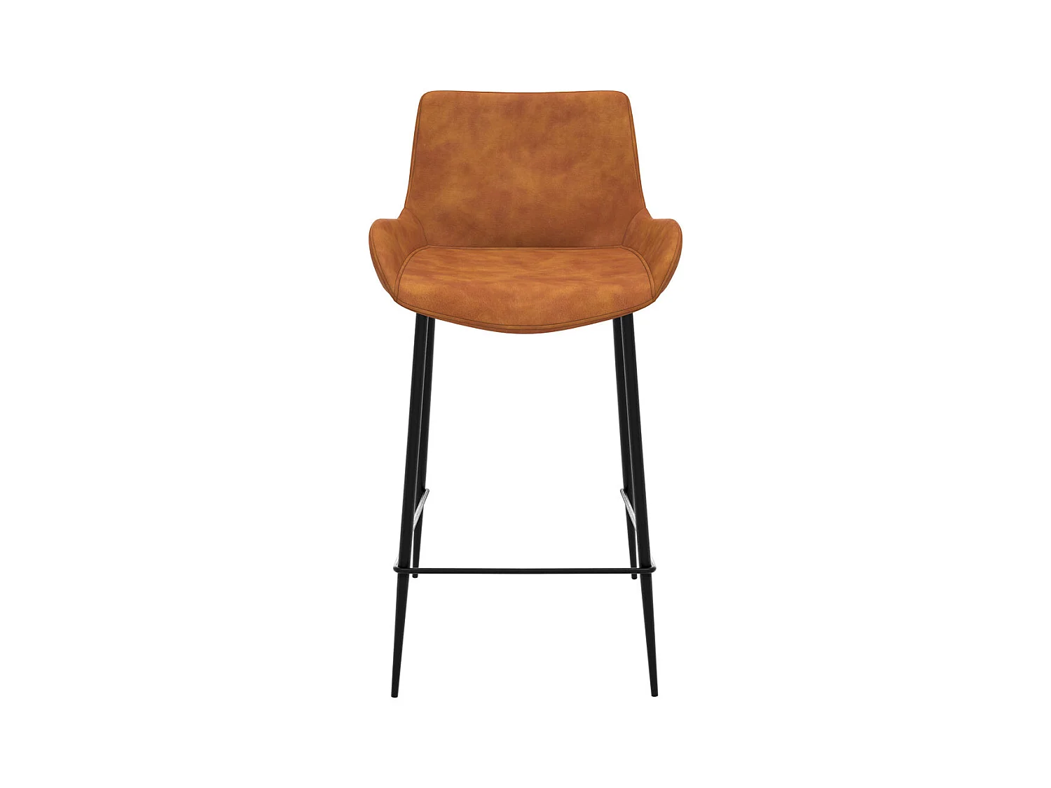 Set di 2 sedie per isola centrale in pelle sintetica cammello 65 cm - Pirata