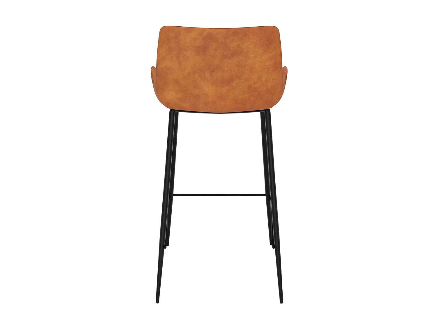 Lot de 2 chaises pour îlot central 65 cm en cuir synthétique camel - Pirata