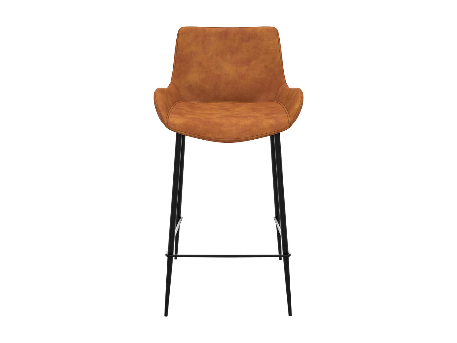 Lot de 2 chaises pour îlot central 65 cm en cuir synthétique camel - Pirata