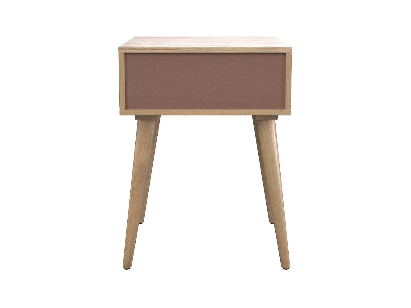 Table de chevet en bois de manguier gravé 1 tiroir - Tiny