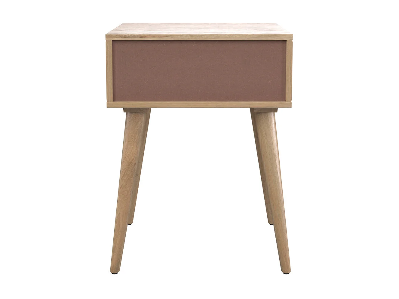 Mesita de noche de madera de mango grabada 1 cajón - Tiny
