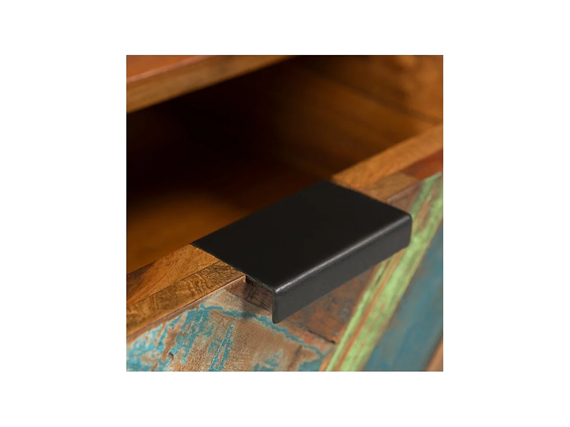 Comodino a 1 cassetto in legno di acacia e legno riciclato - Krabi