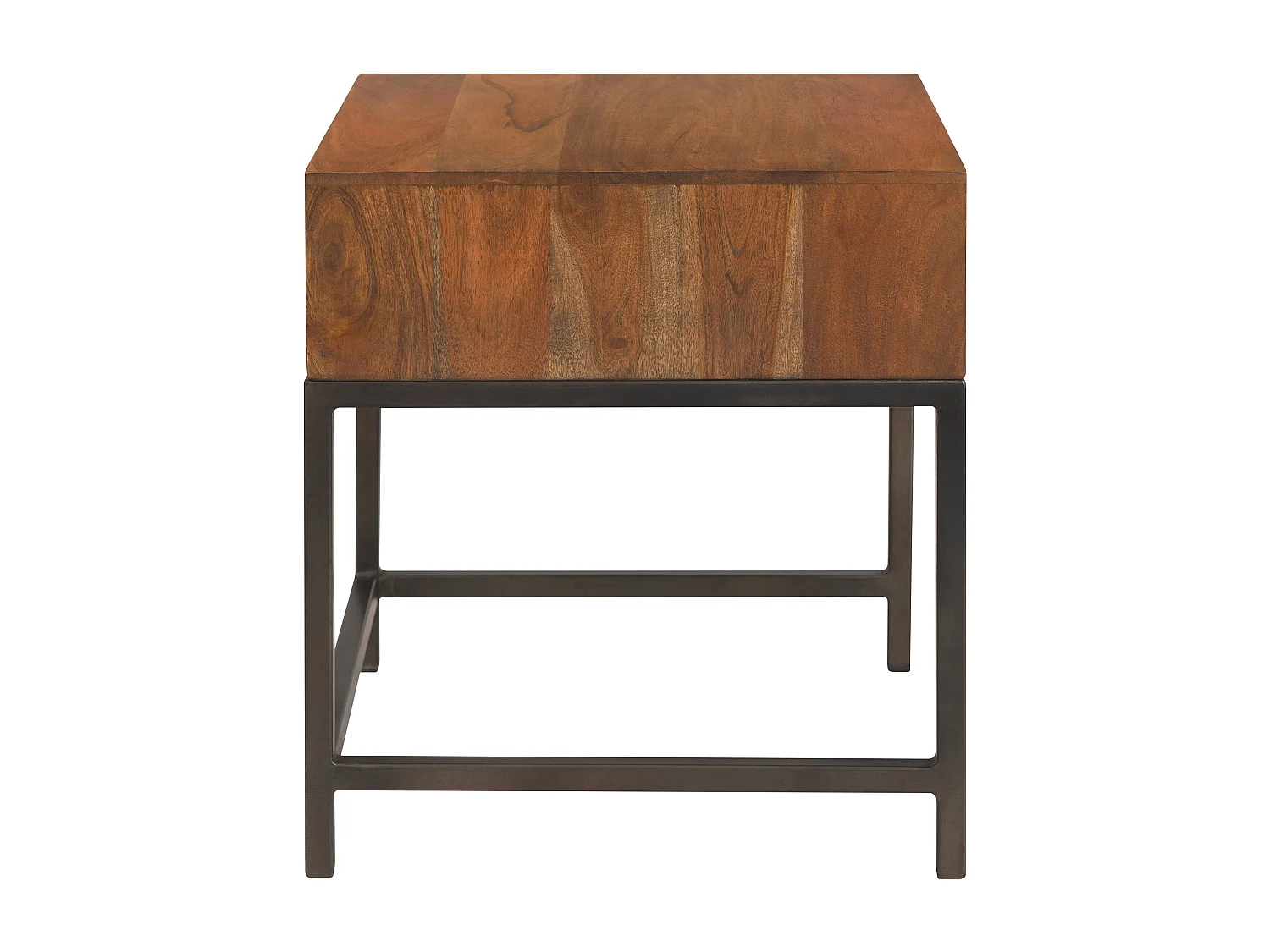 Comodino a 1 cassetto in legno di acacia e legno riciclato - Krabi