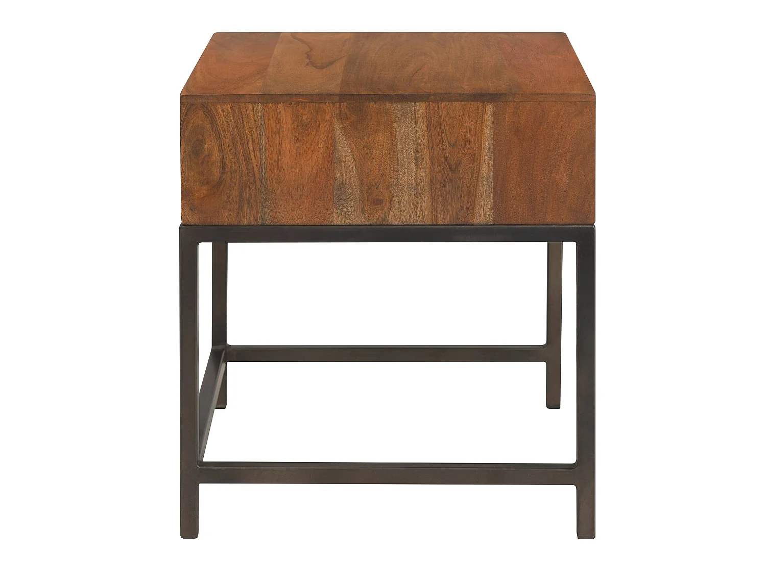 Table de chevet 1 tiroir en bois d'acacia et bois recyclé - Krabi