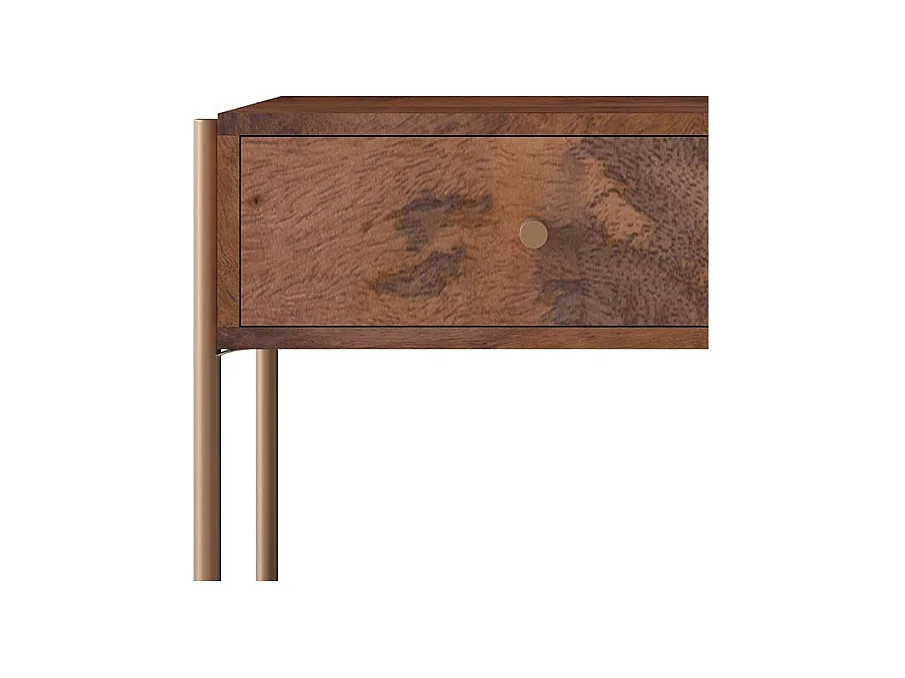 Mesilla de noche de madera de mango y mármol verde - Doori