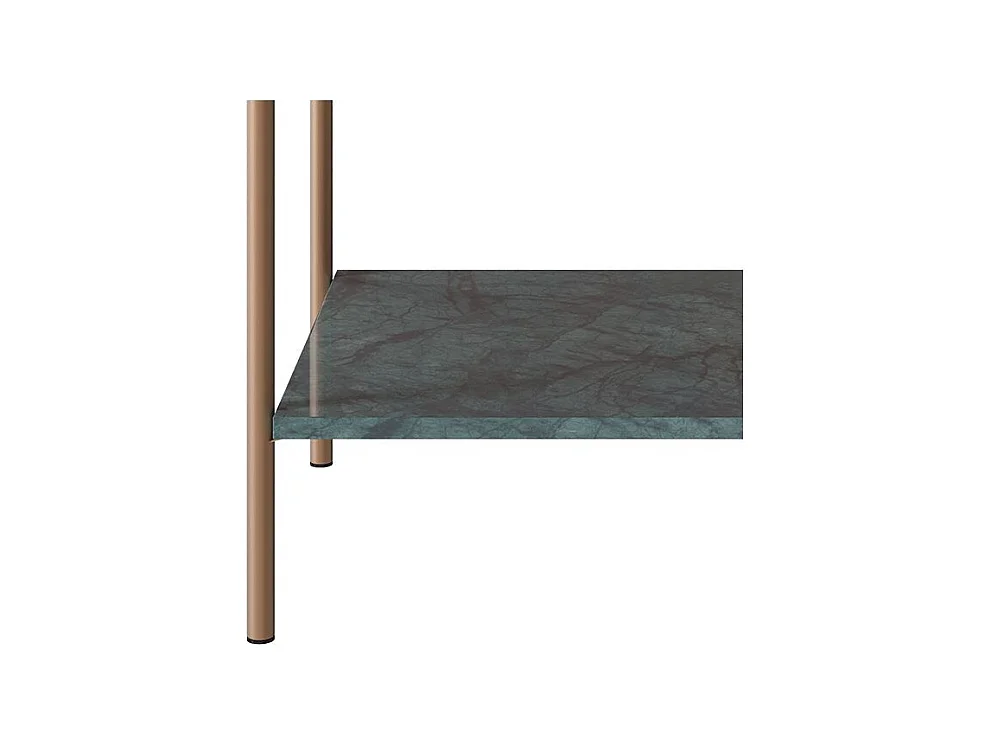 Mesilla de noche de madera de mango y mármol verde - Doori