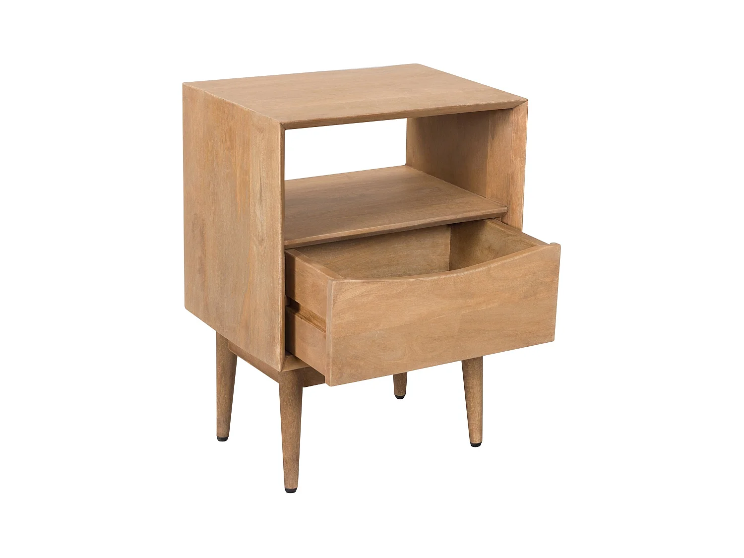 Table de chevet 1 tiroir en bois de manguier - Gute