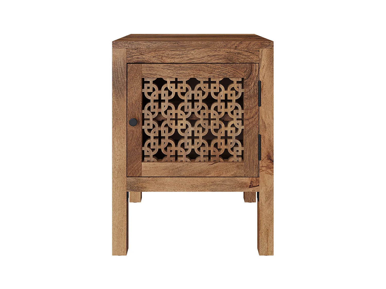 Table de chevet ajourée en bois de manguier - Jaya