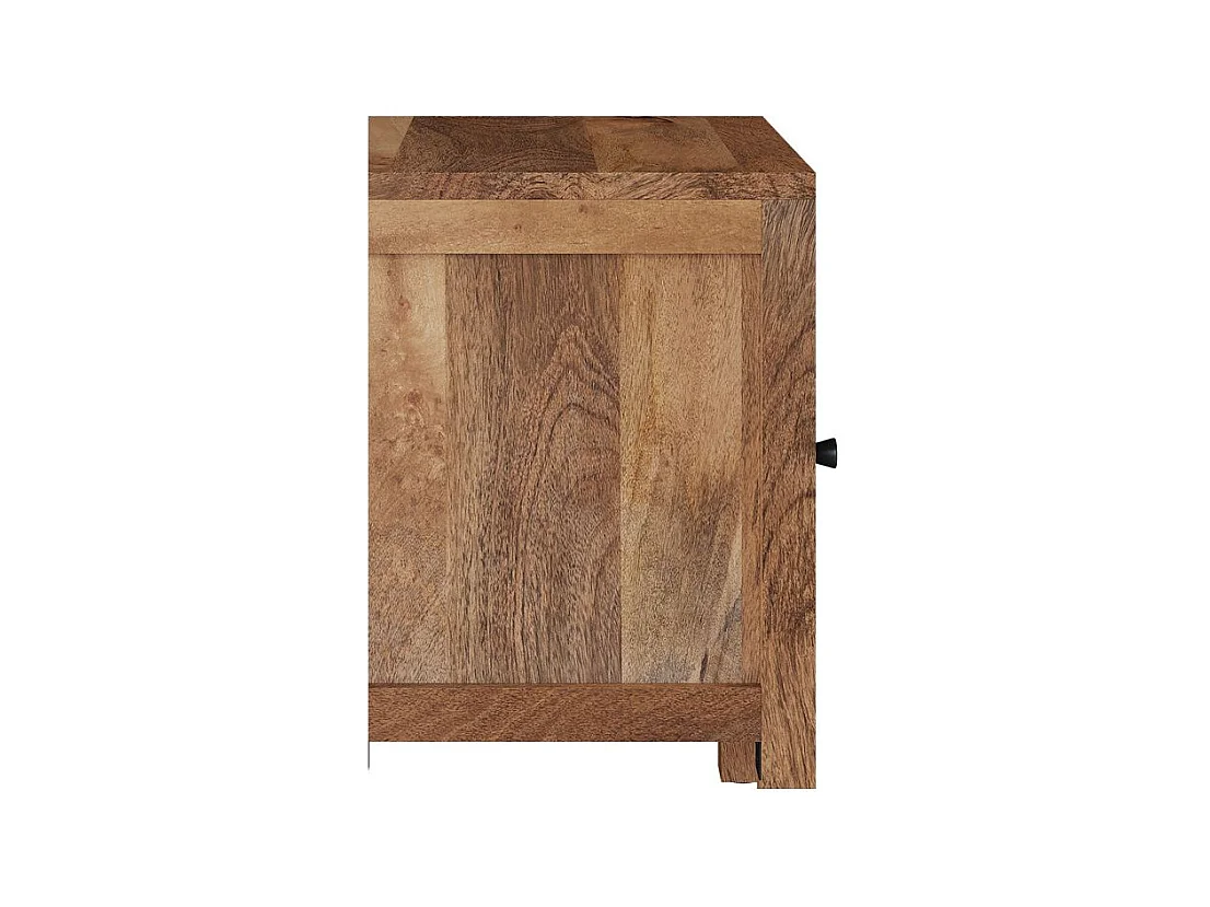 Table de chevet ajourée en bois de manguier - Jaya