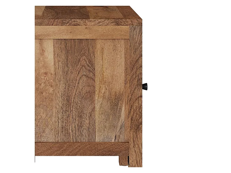 Table de chevet ajourée en bois de manguier - Jaya