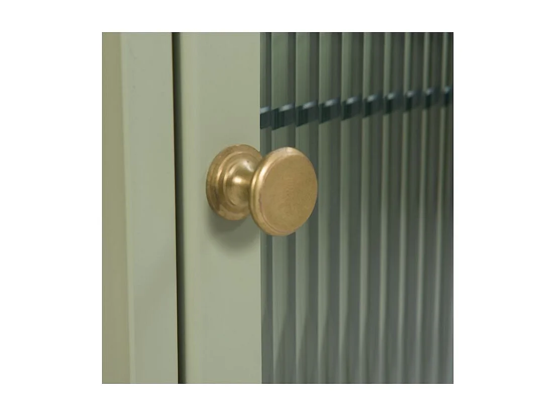 Table de chevet en verre, métal et bois 1 porte - Marnie