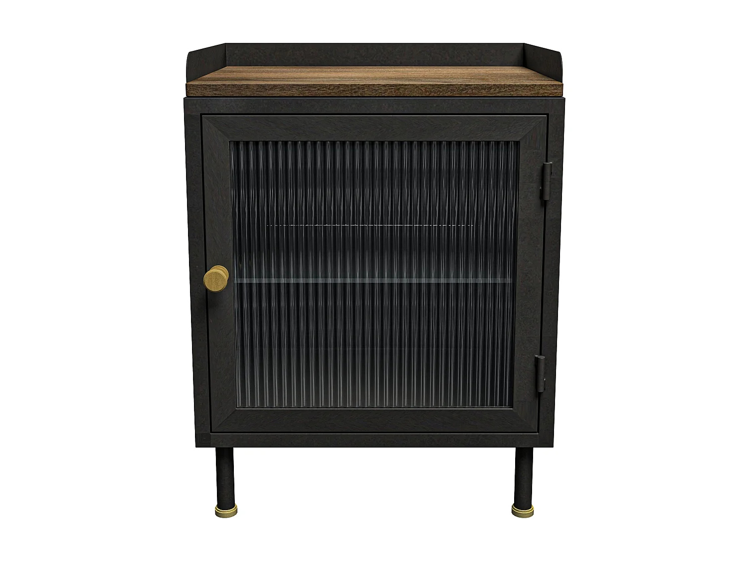 Mesita de noche de metal negro - Gauthier