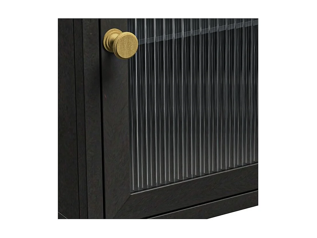 Mesita de noche de metal negro - Gauthier