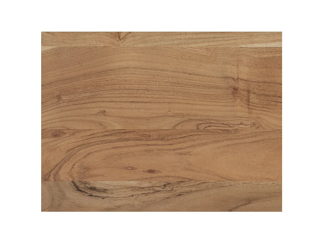 Comodino in legno d'acacia e metallo, 1 cassetto e 1 nicchia - Alabama