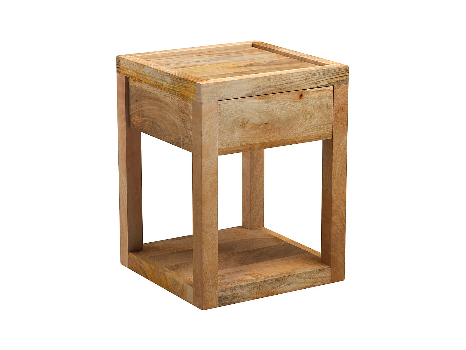 Mesita de noche de madera de mango con 1 cajón - Jakarta
