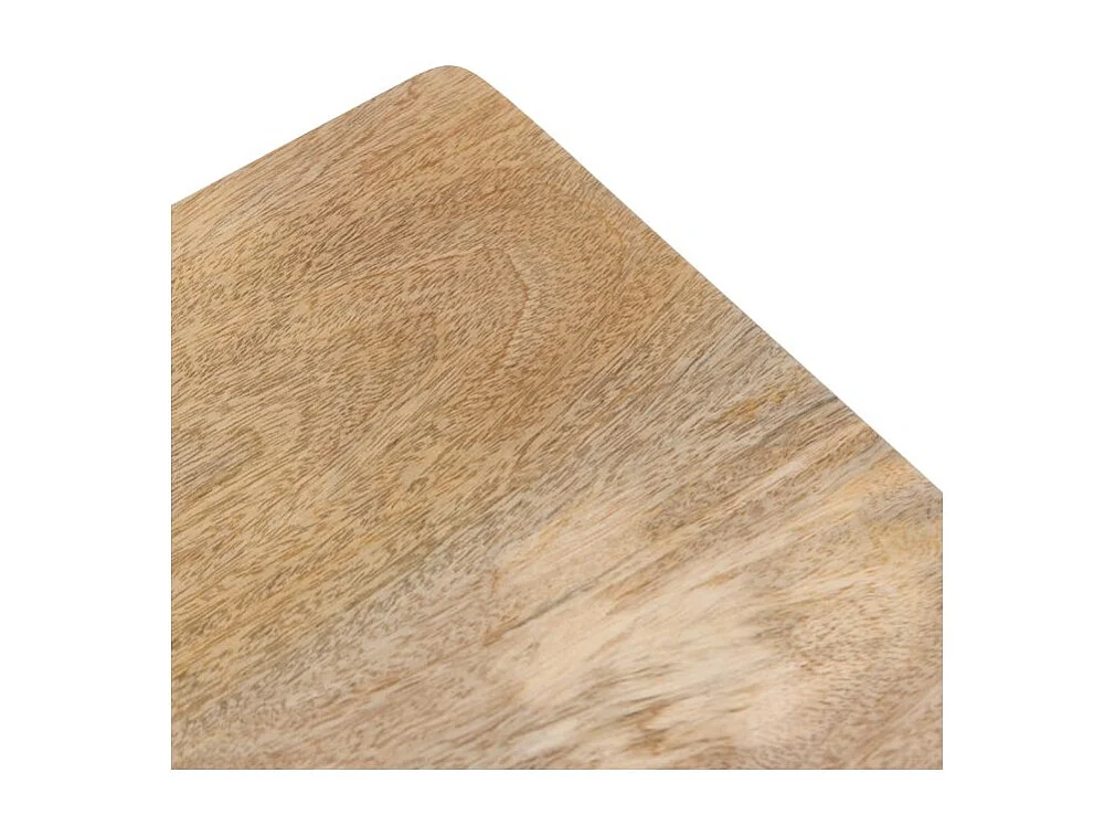 Table de chevet 2 tiroirs en bois de manguier et cannage - Félix