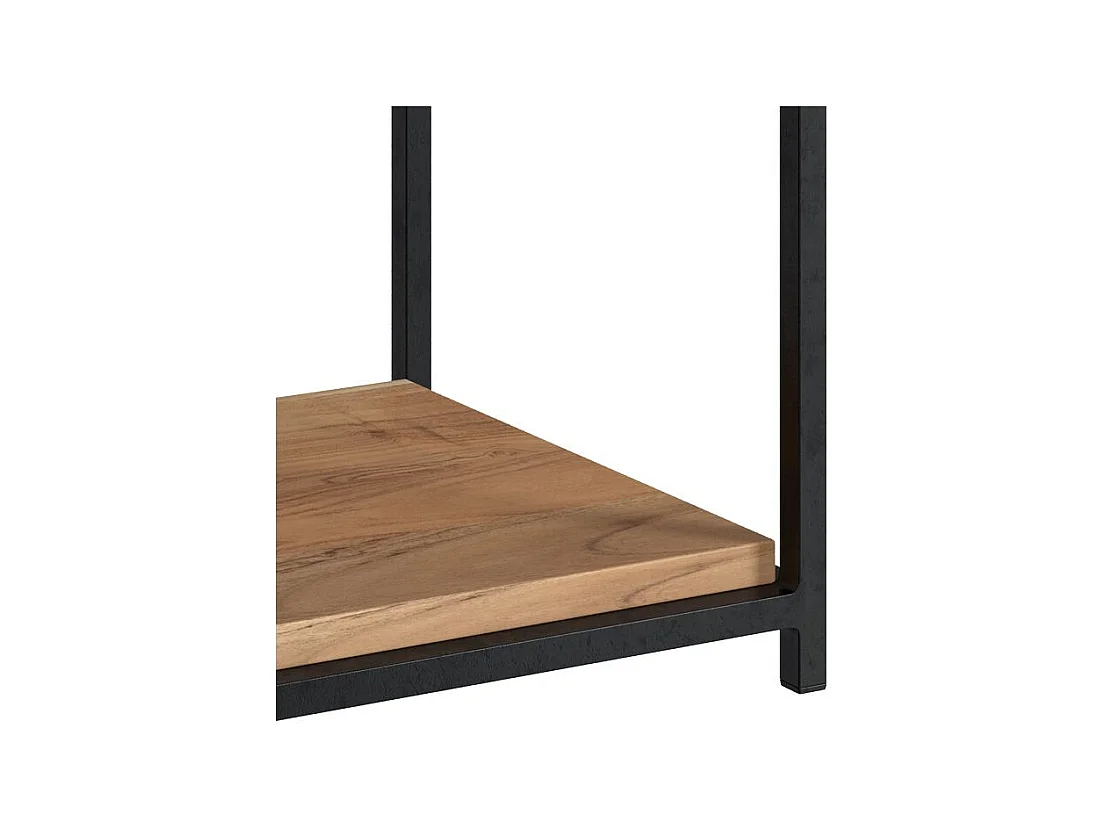 Table de chevet en bois d'acacia et métal, 1 tiroir et 1 étagère - Alabama