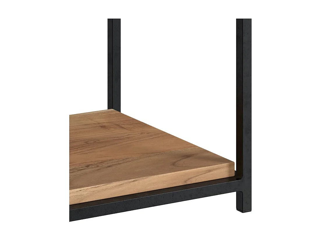 Table de chevet en bois d'acacia et métal, 1 tiroir et 1 étagère - Alabama