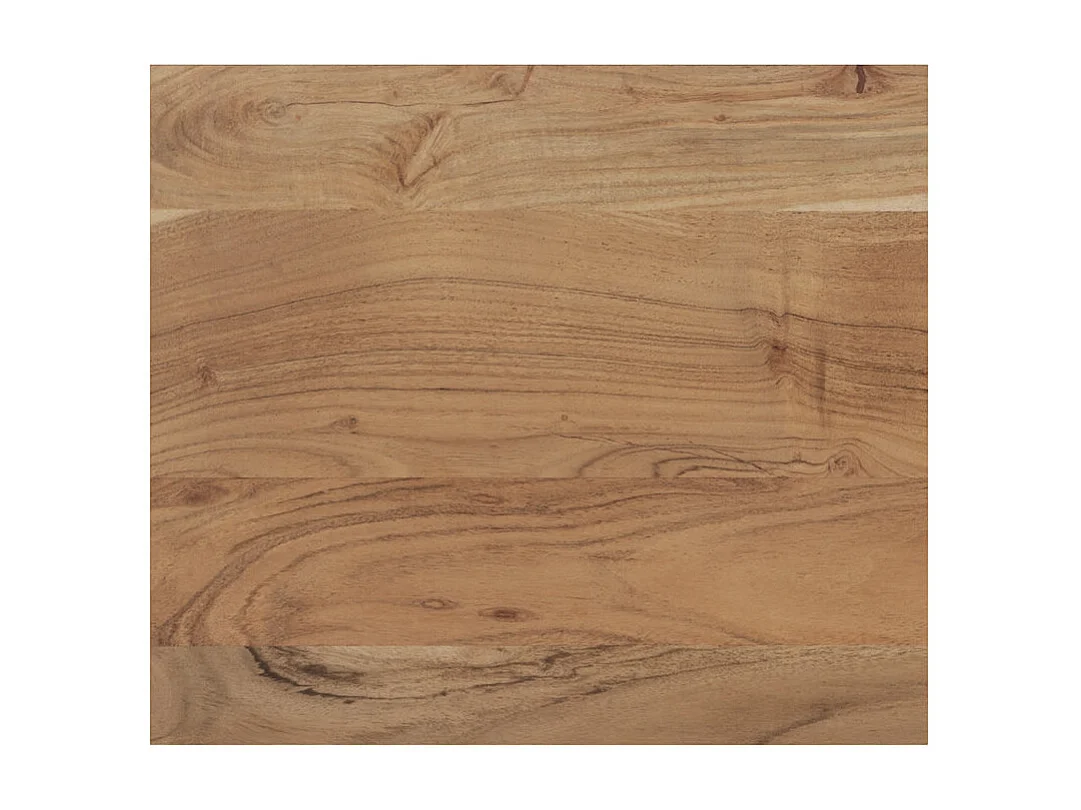 Table de chevet en bois d'acacia et métal, 1 tiroir et 1 étagère - Alabama