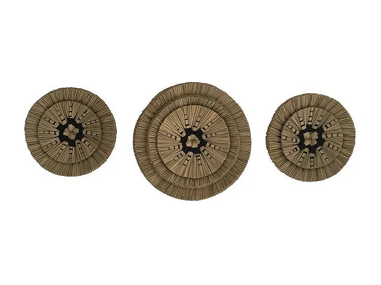 Decorazione da parete in materiale naturale (set di 3) - Shama