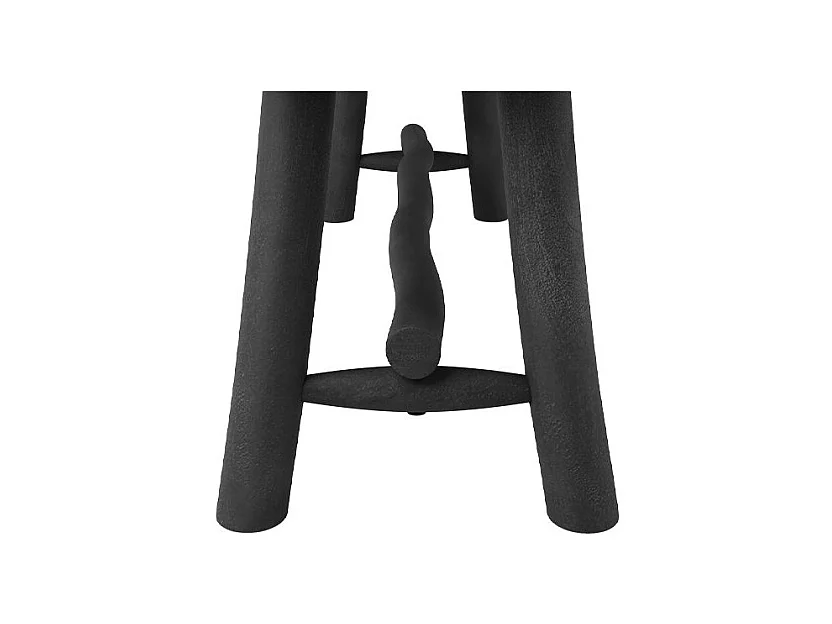 Banc noir en bois de manguier 110 cm - Toxis